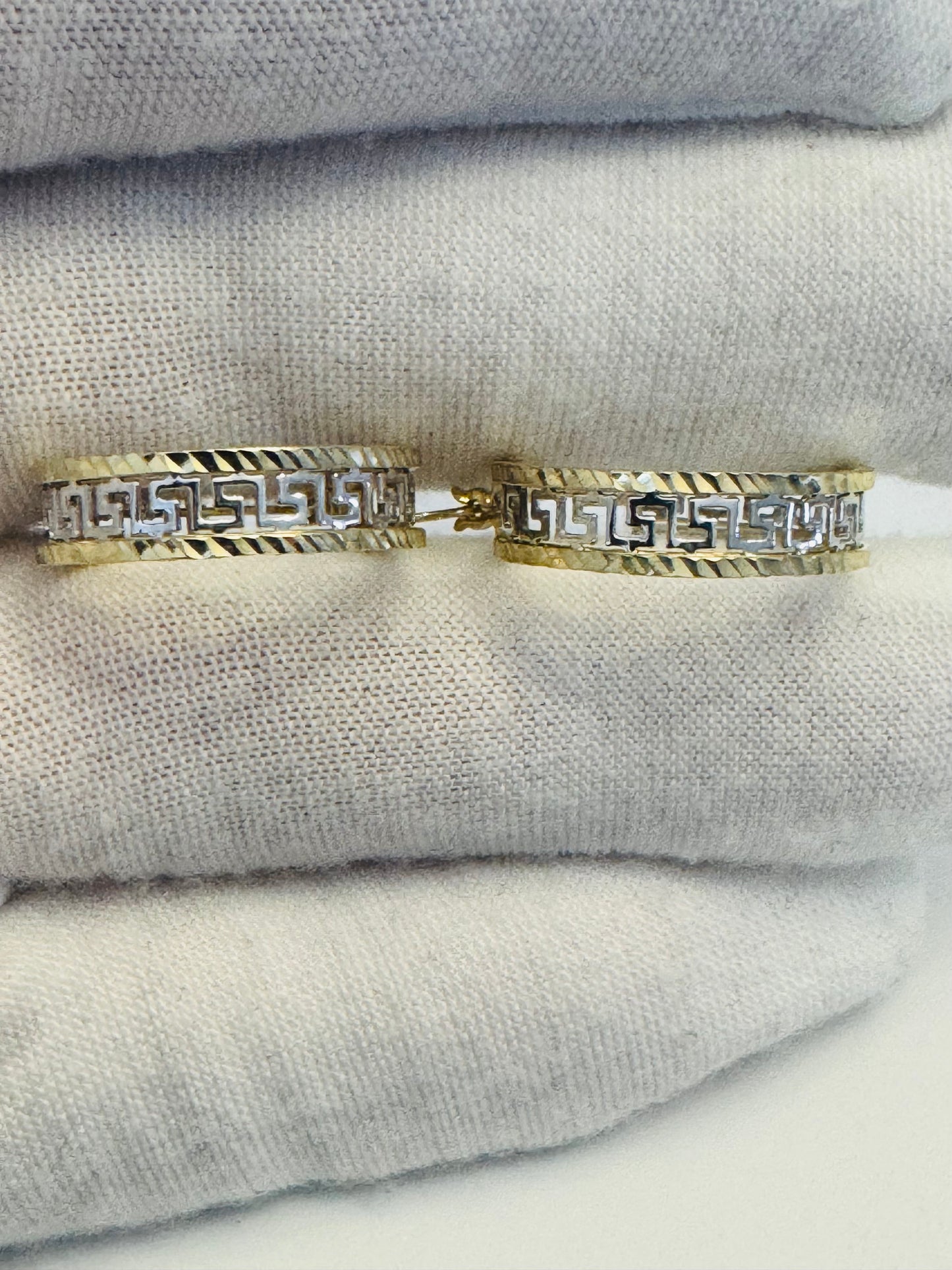 #320 boucles d’oreilles anneaux médusa 2 couleurs 19mm en or 10k