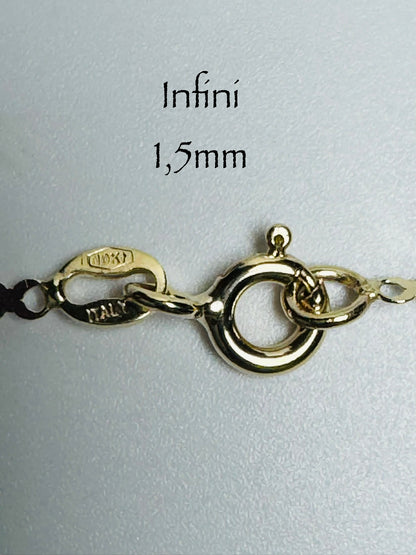 Chaîne infini 1,5mm en or 10k