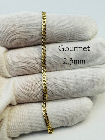 #103 bracelet gourmet 2,3mm en or 10k
