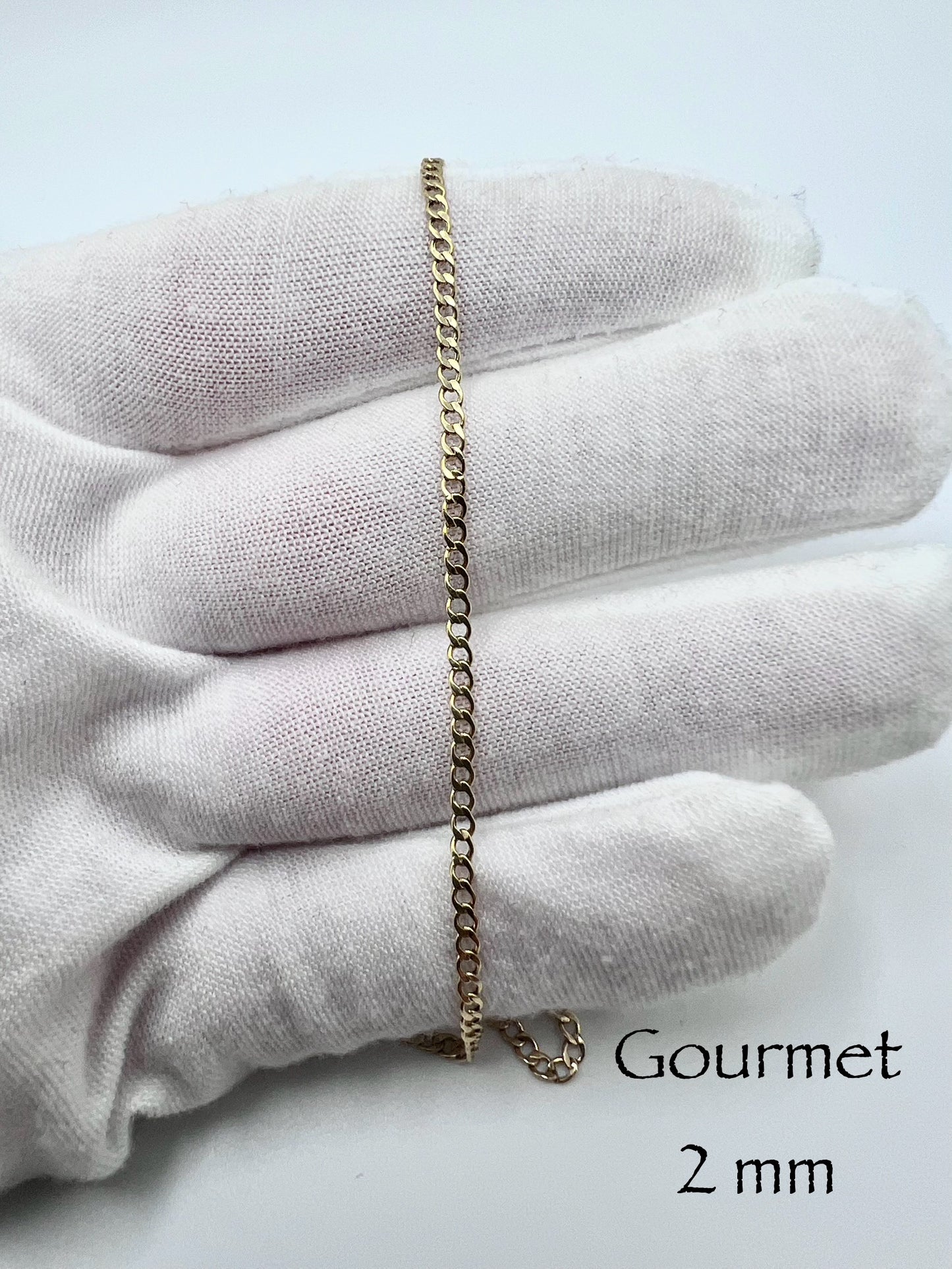 #102 bracelet gourmet 2 mm en or 10k￼