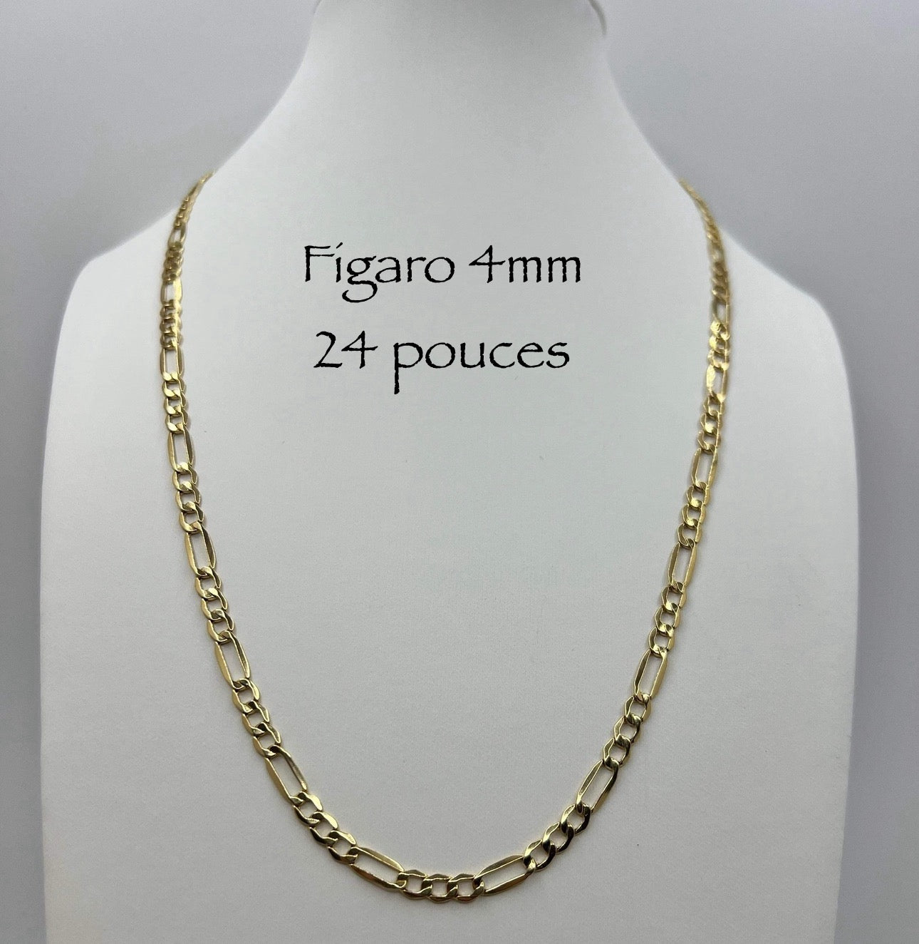 4mm Figaro Gold Chain