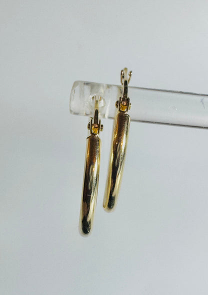 #308 boucles d’oreilles petites anneaux unies en or 10k