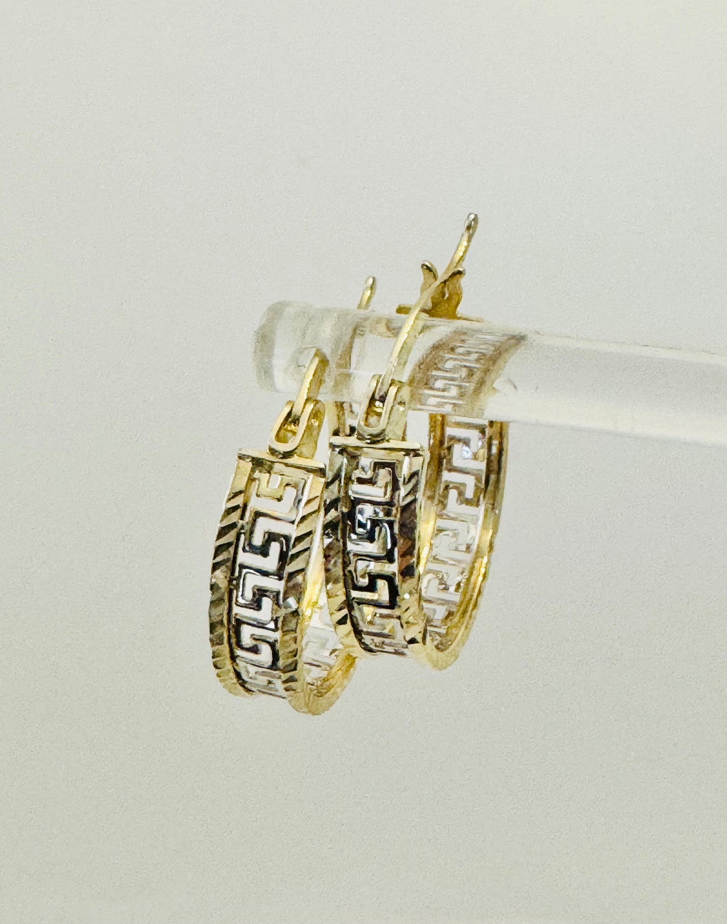 #320 boucles d’oreilles anneaux médusa 2 couleurs 19mm en or 10k