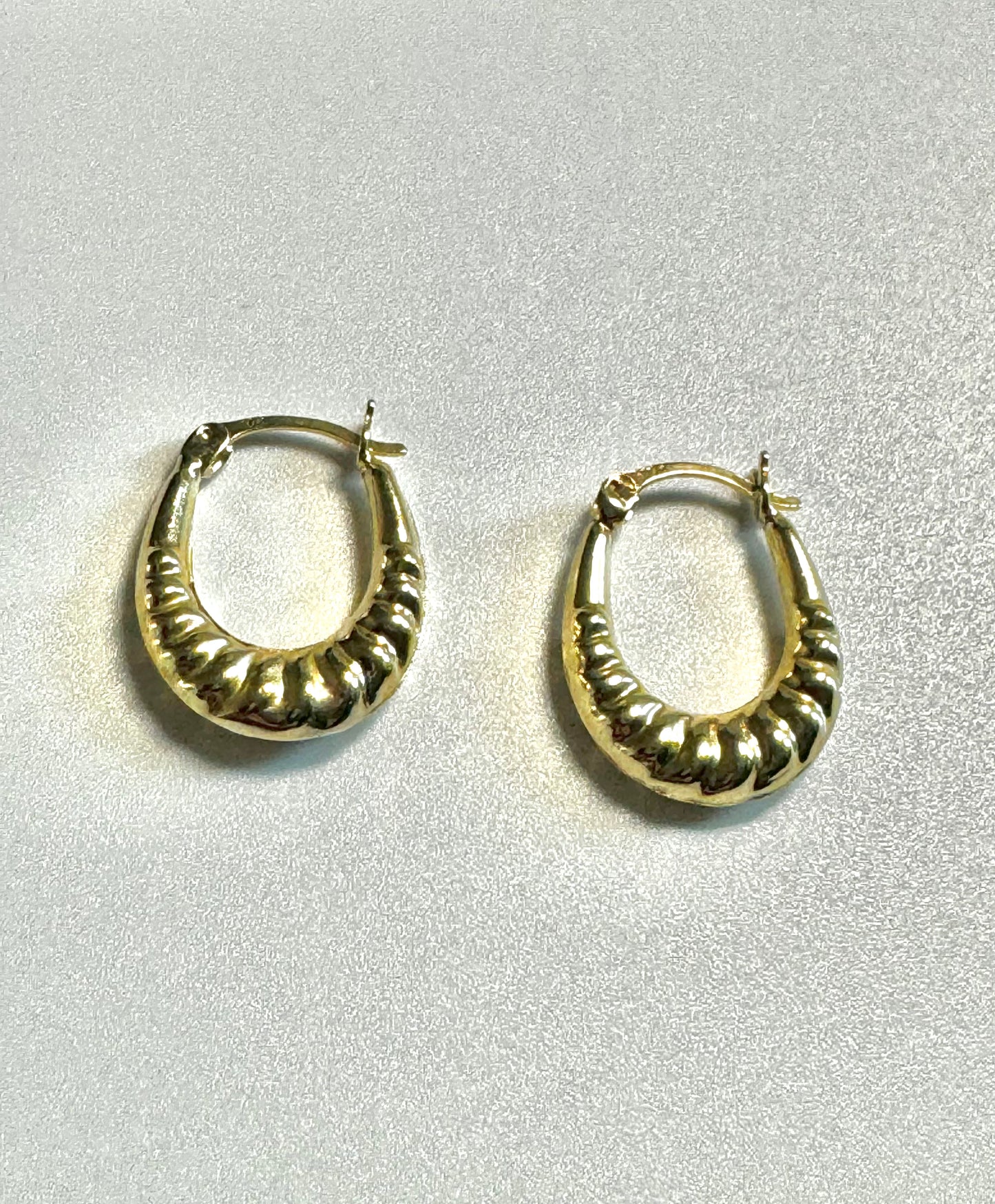 Domed gold earrings