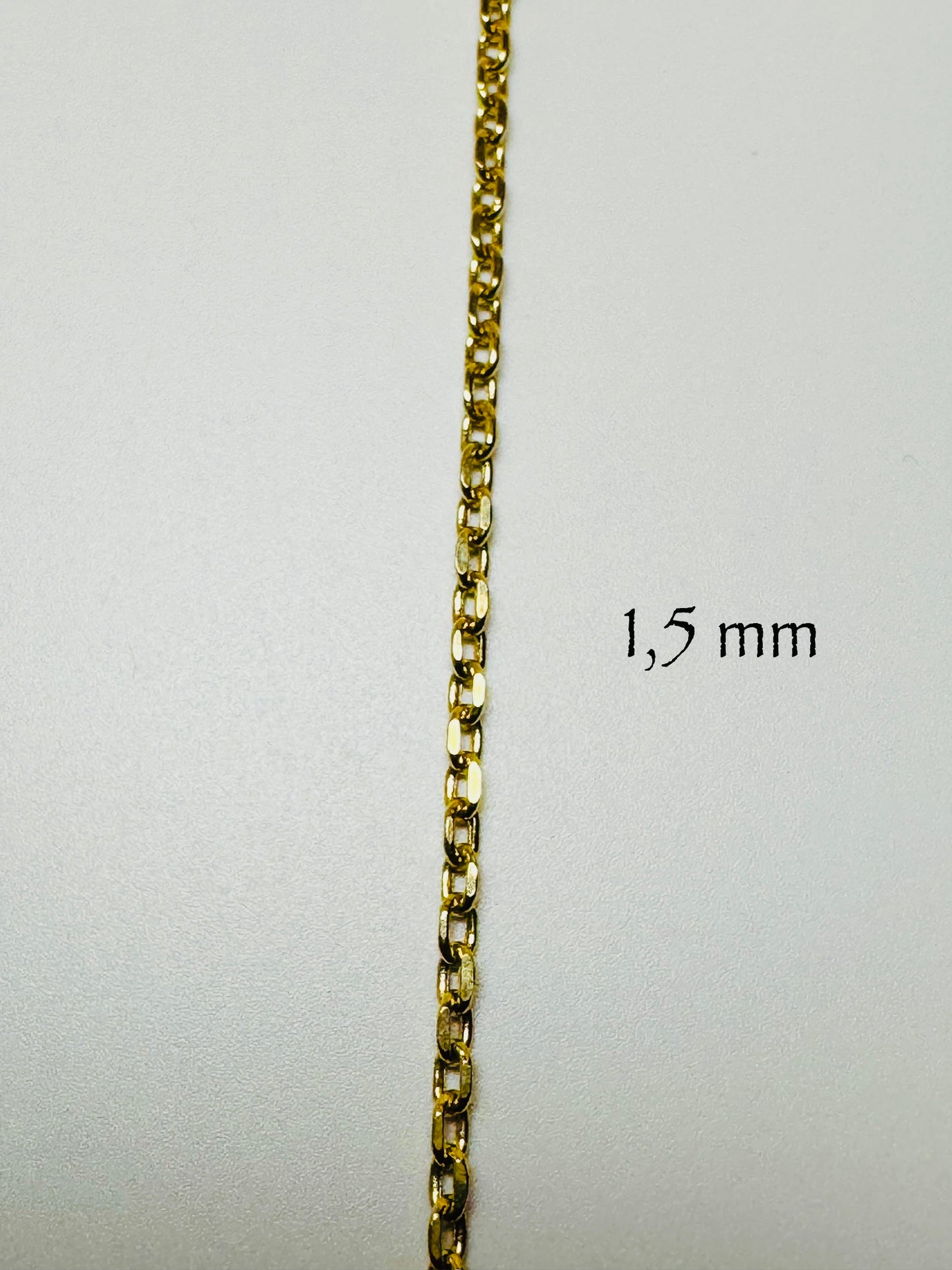 Chaîne maille ronde 1,5mm en or 10 carats