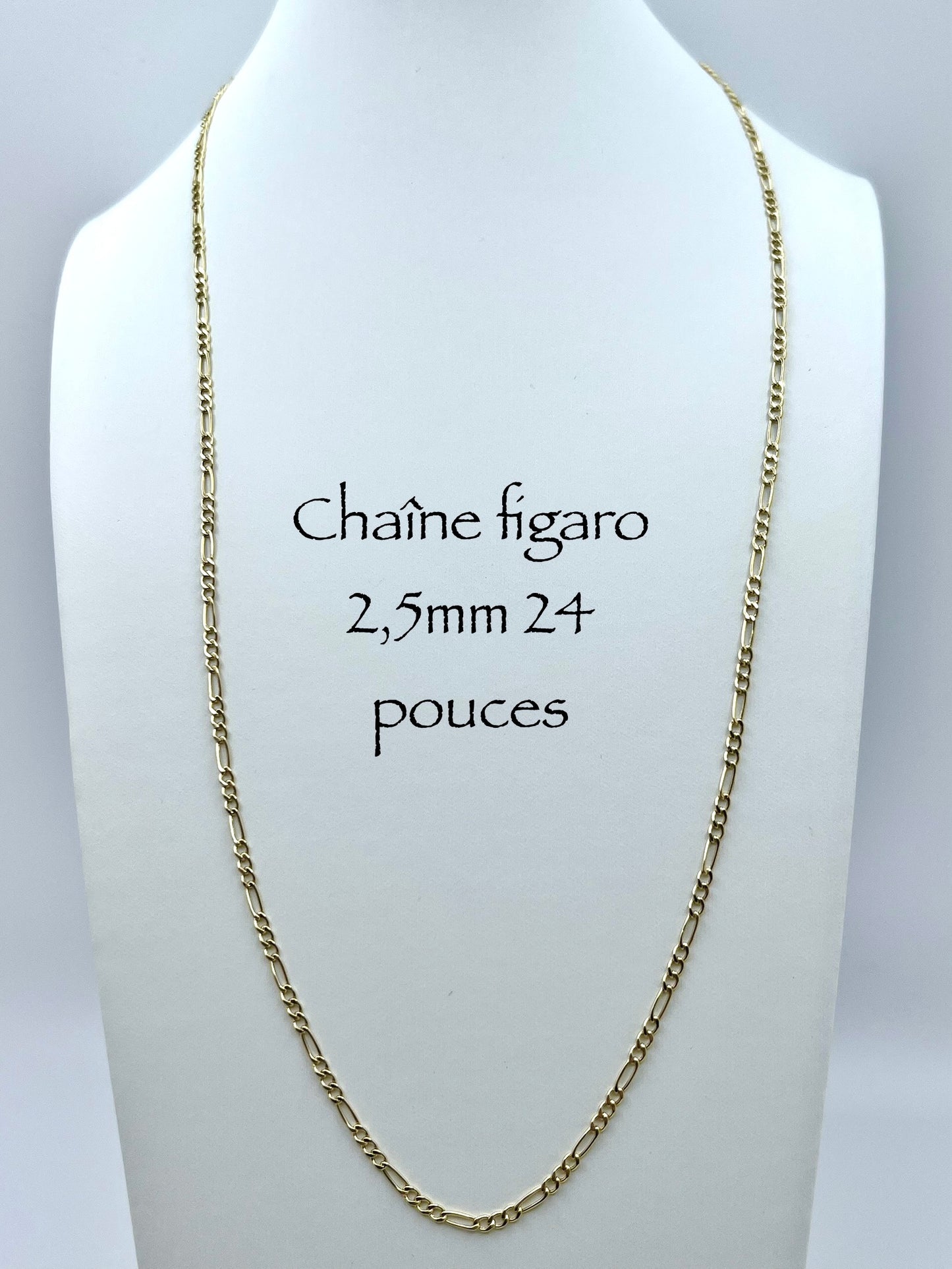 Chaîne en or Figaro 2,5 mm