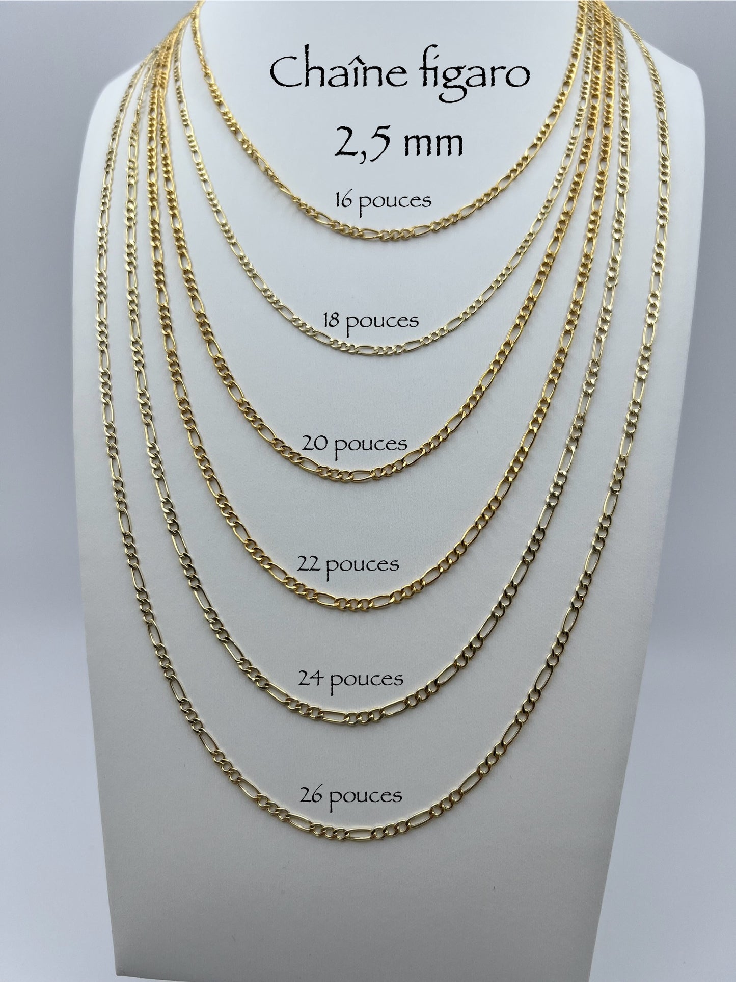 Figaro Gold Chain 2.5mm