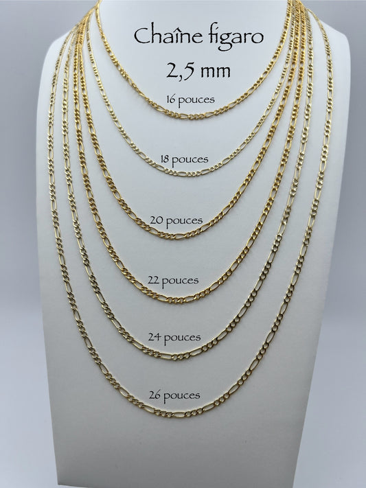 Figaro Gold Chain 2.5mm