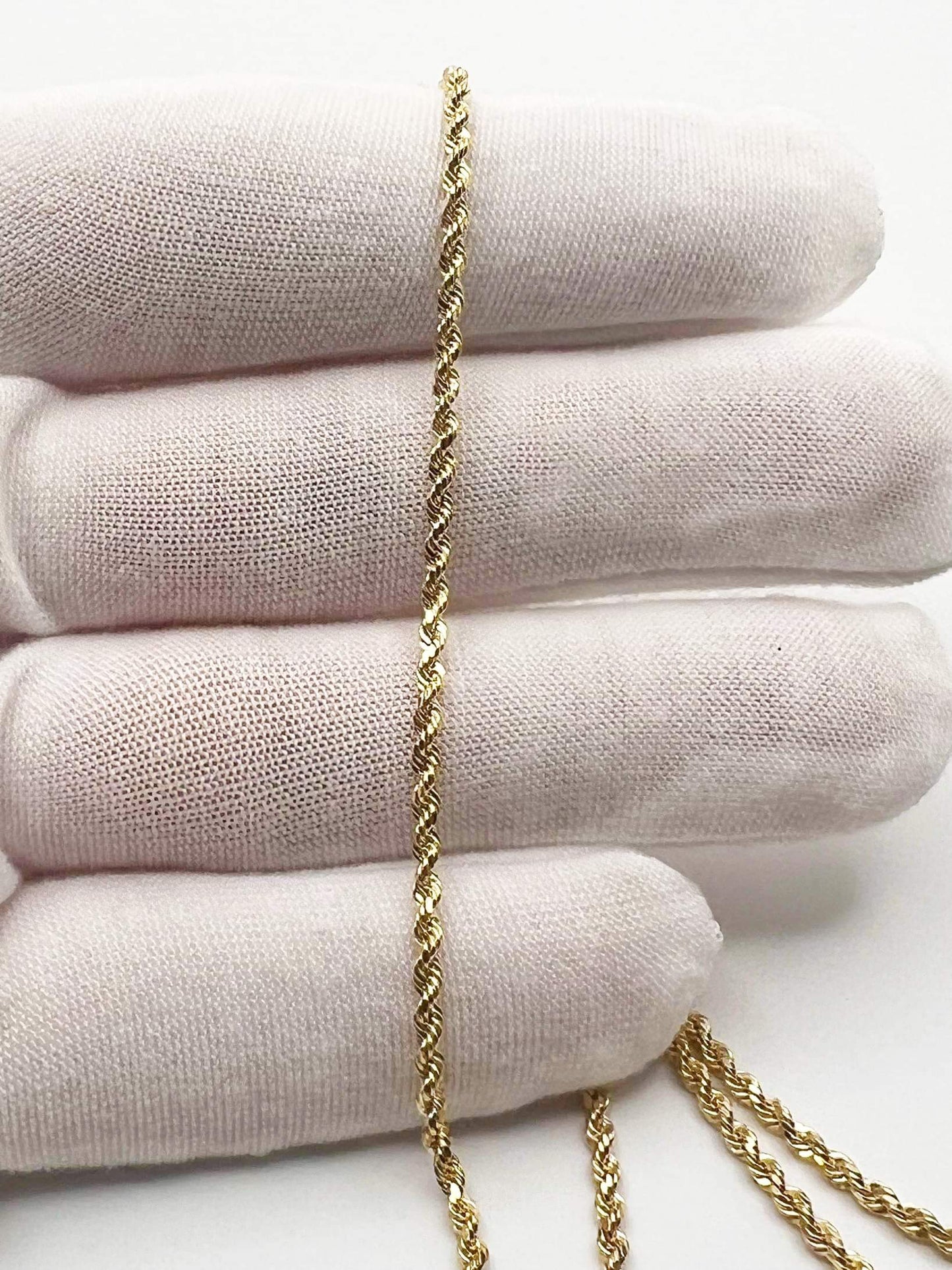 1.9mm Diamond Twisted Gold Chain