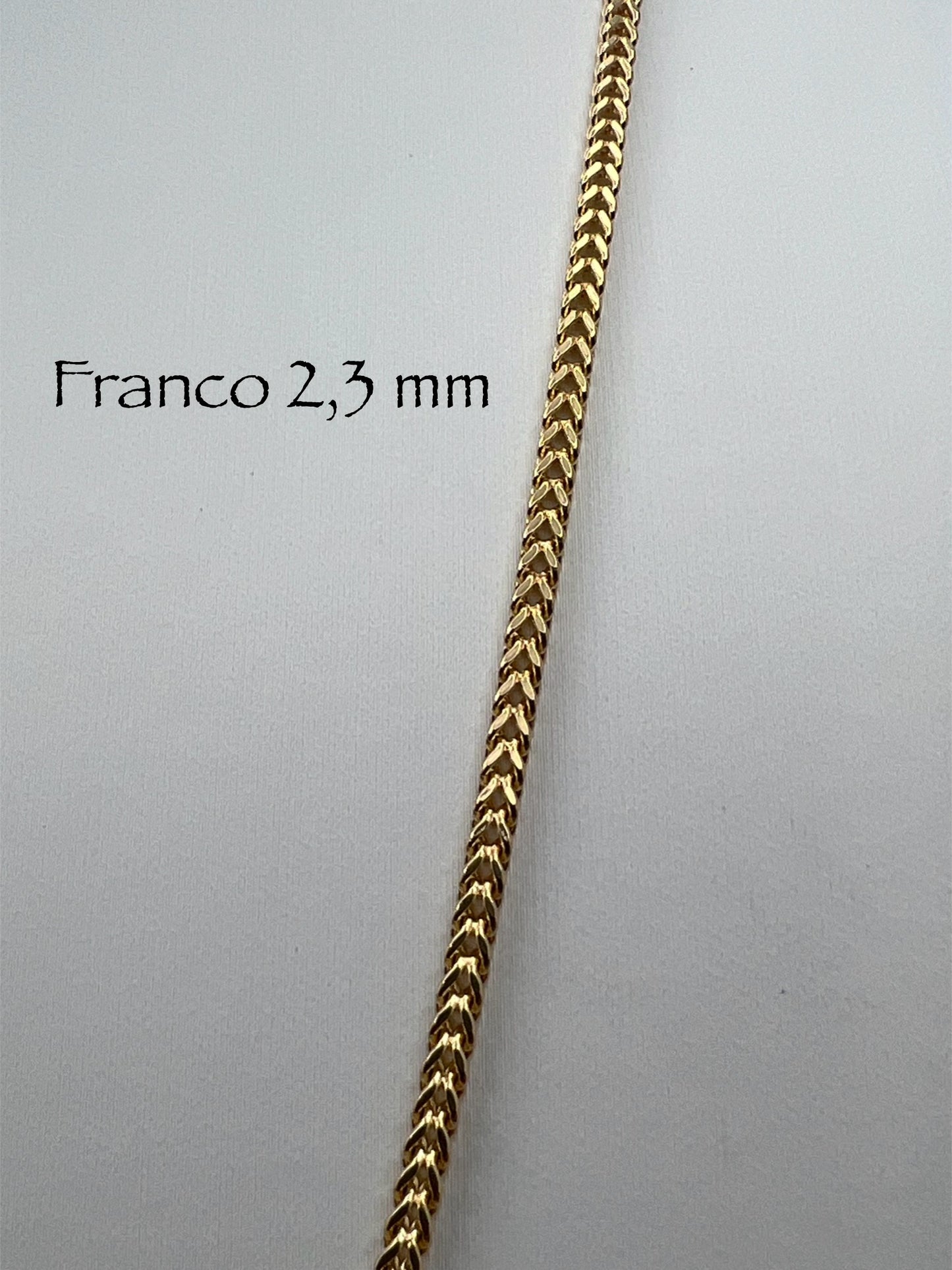 2.3mm franco gold chain