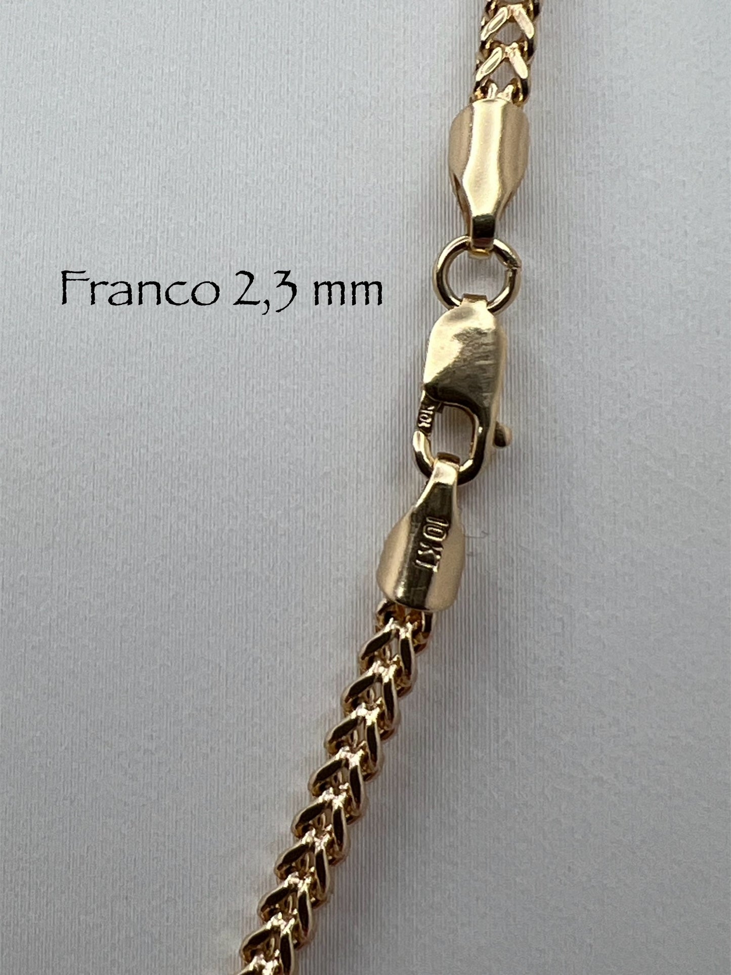 Chaîne en or franco 2,3 mm