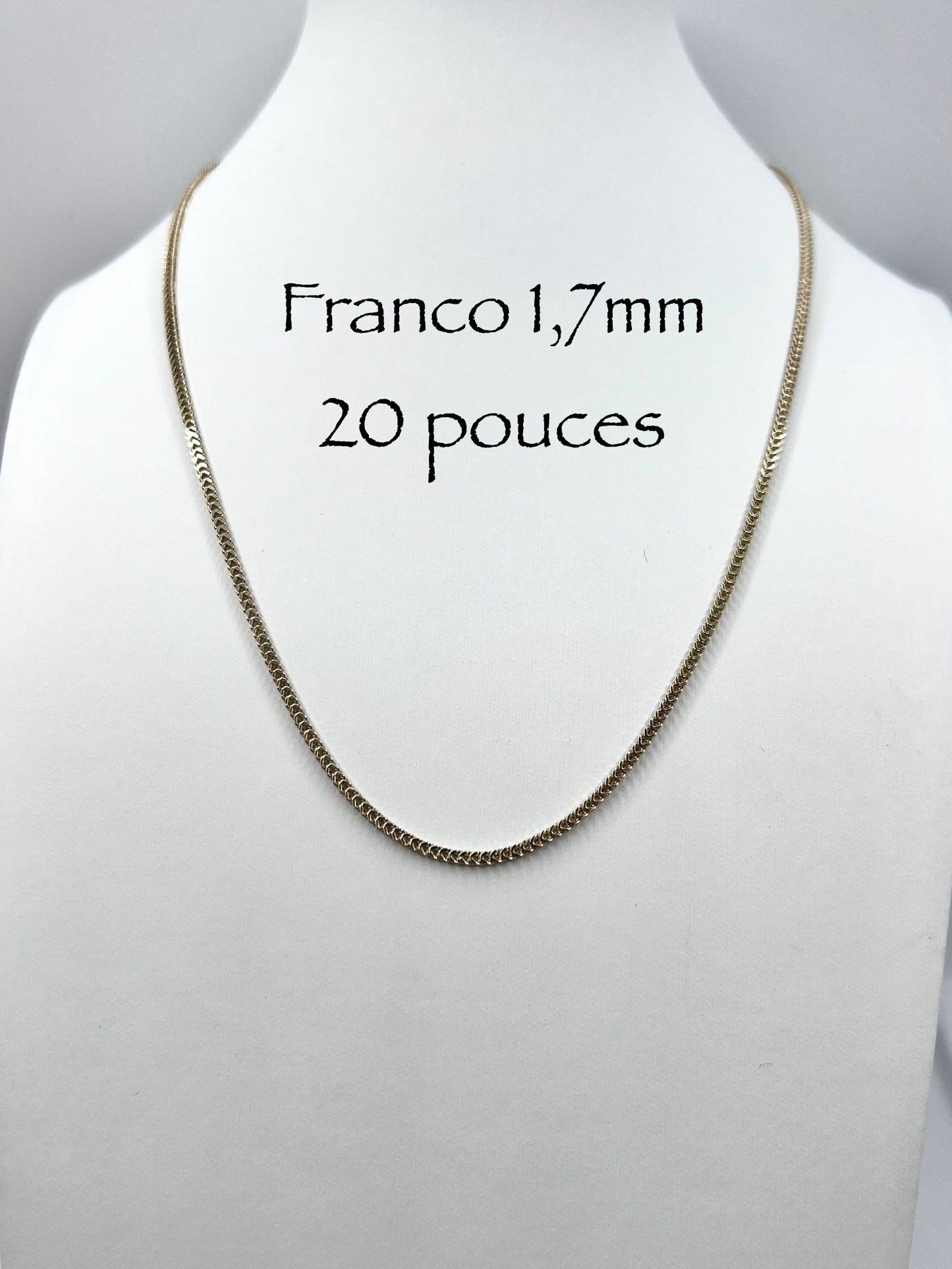 Chaîne en or Franco 1,7 mm