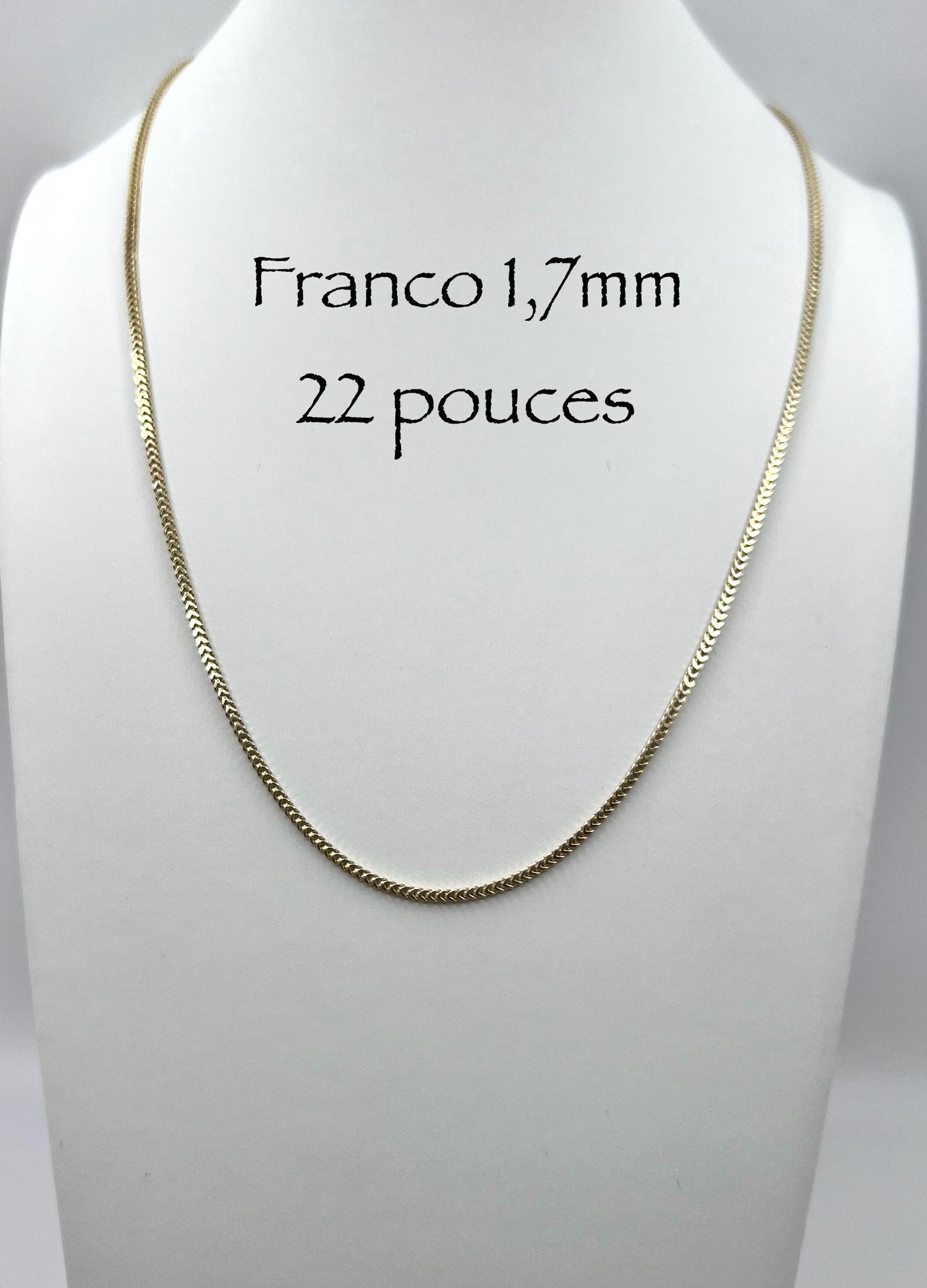 Chaîne en or Franco 1,7 mm