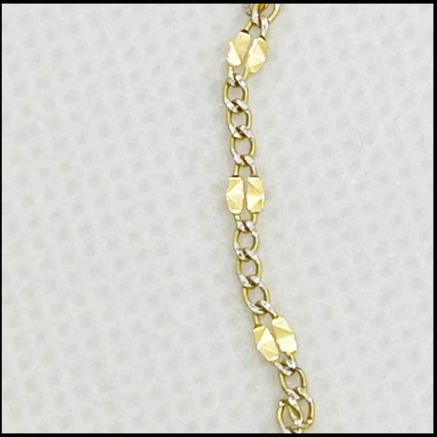 2.3mm diamond cut round mesh gold bracelet