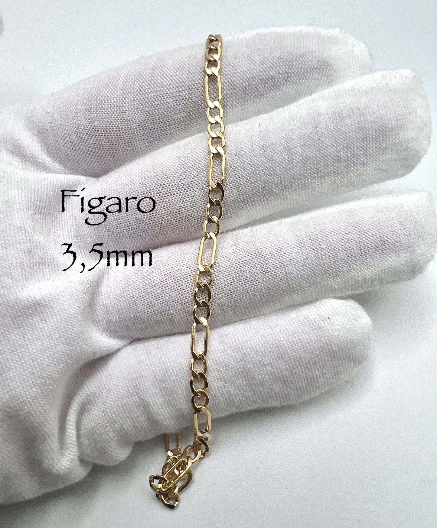 Cadena de oro Fígaro 3,5mm