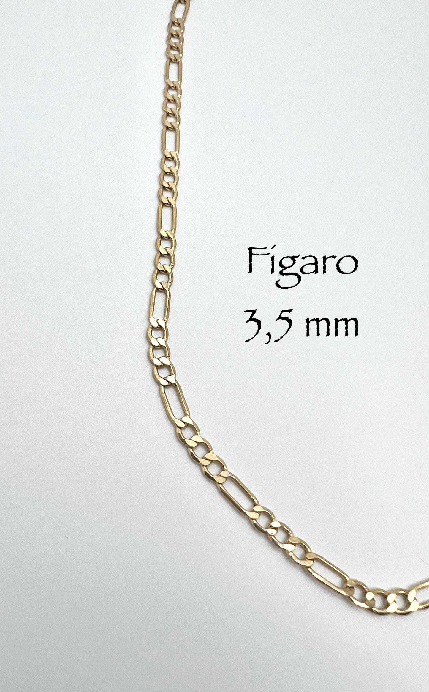 Cadena de oro Fígaro 3,5mm