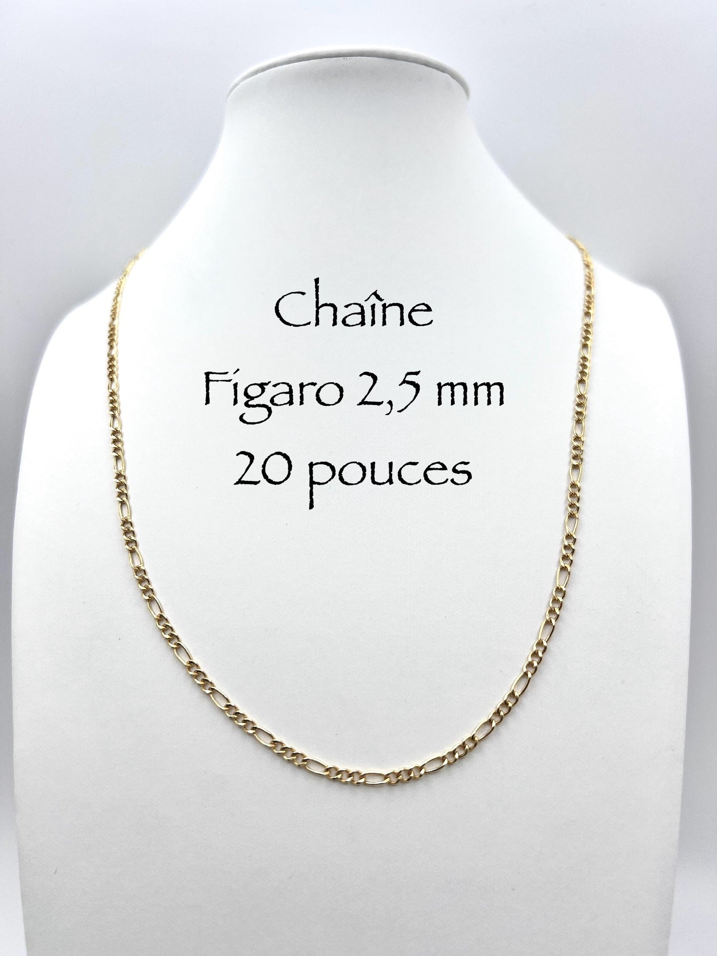 Chaîne en or Figaro 2,5 mm