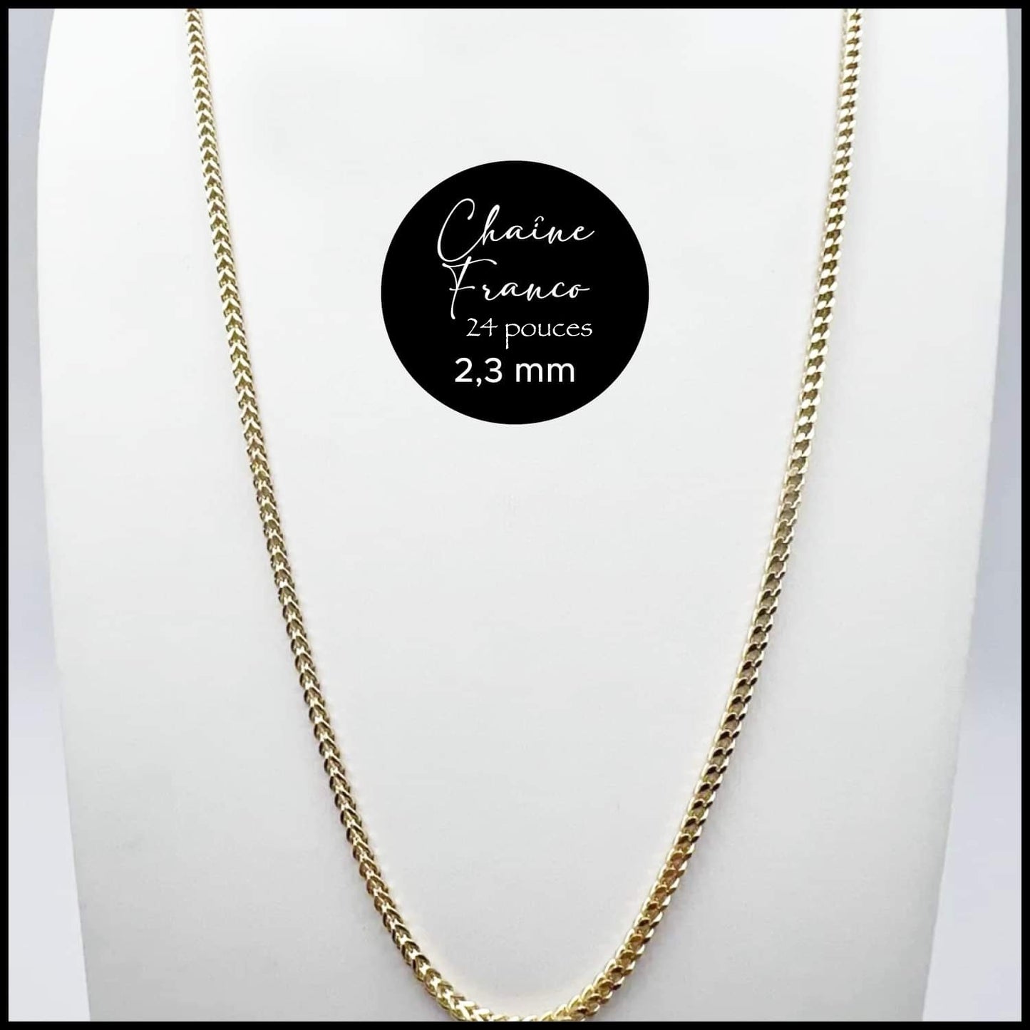 2.3mm franco gold chain