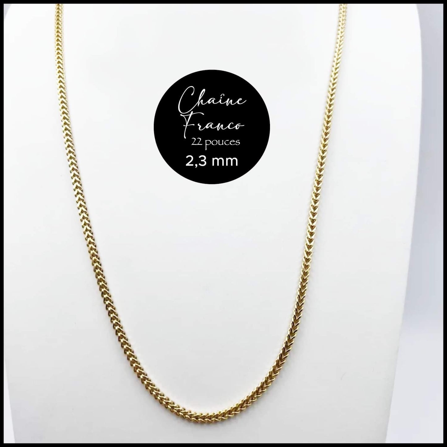 2.3mm franco gold chain