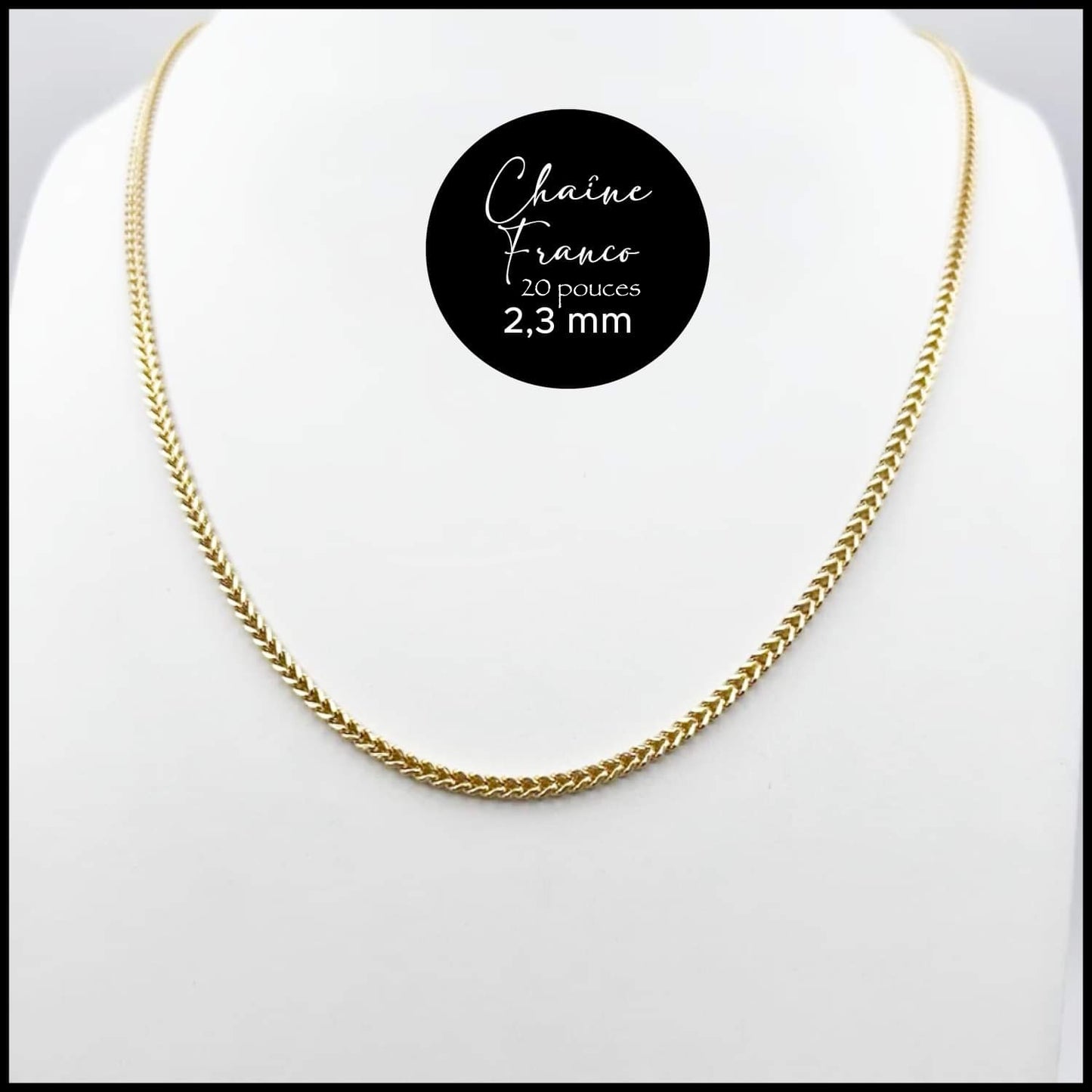 2.3mm franco gold chain