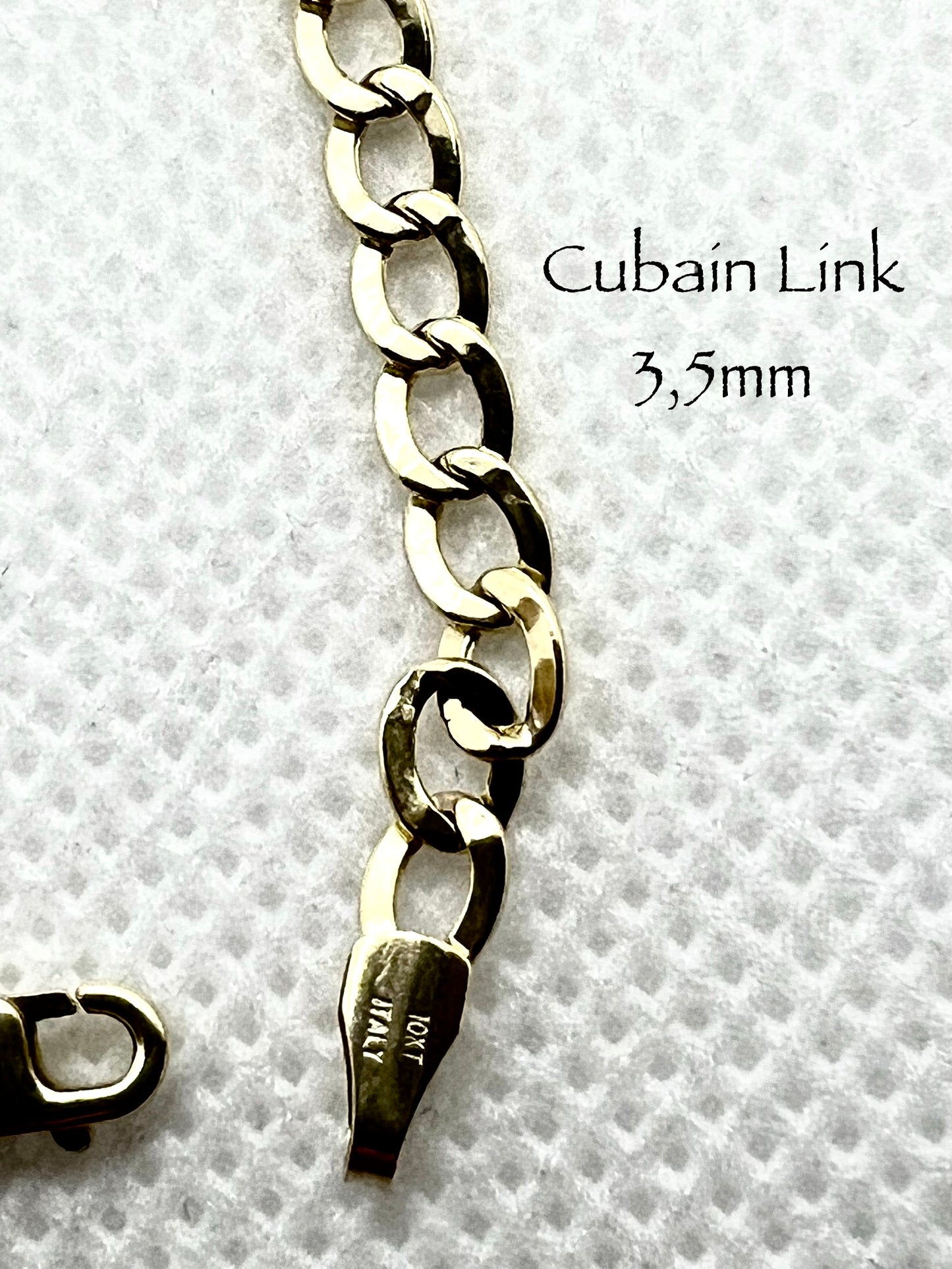 Eslabón cubano/pulsera gourmet 3,5 mm