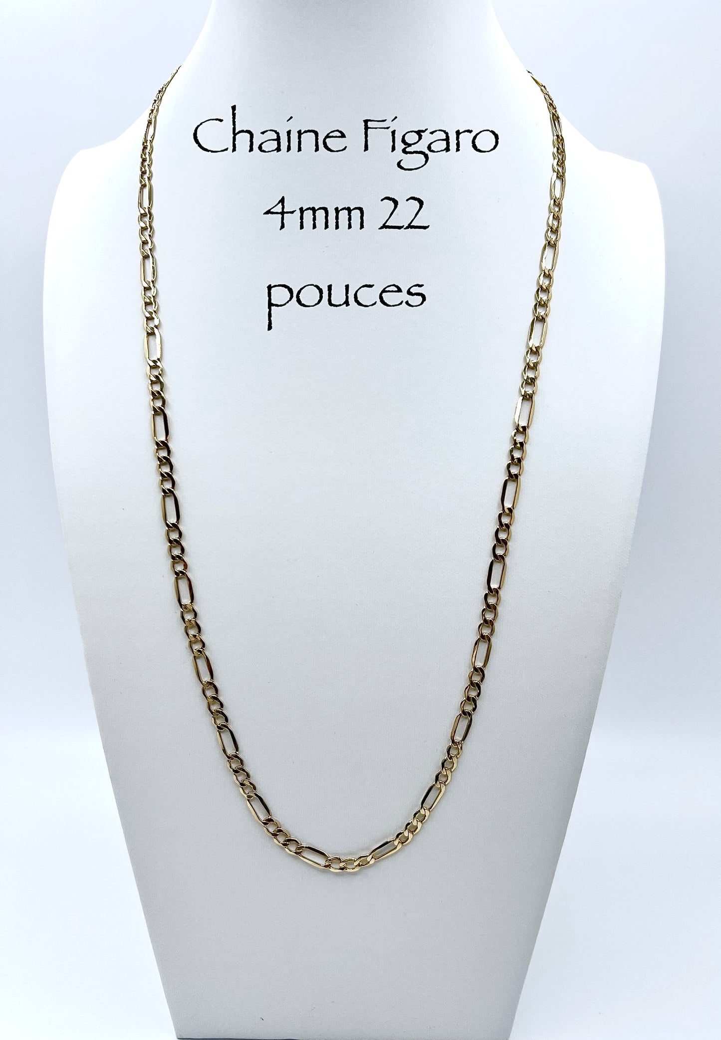 4mm Figaro Gold Chain